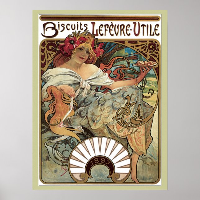 Póster Poster retro Art Nouveau 18x24 (Frente)