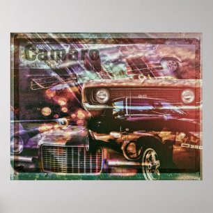 Póster Poster Retro Camaro