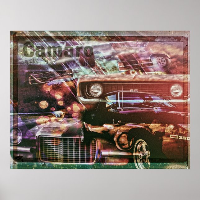 Póster Poster Retro Camaro (Frente)