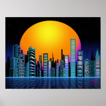 Poster Retro City-1