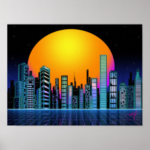 Póster Poster Retro City-1