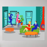 Poster retro clásico de televisión