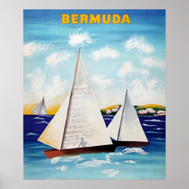 Póster Poster Retro de Bermudas (Frente)