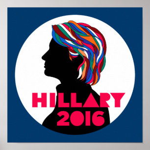 Póster Poster retro de campaña de Hillary Clinton 2016 (p