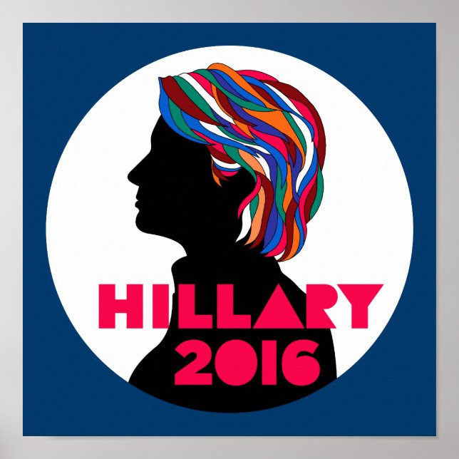 Póster Poster retro de campaña de Hillary Clinton 2016 (p (Frente)