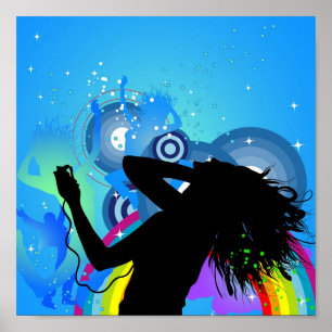 Póster Poster retro de hip hop original