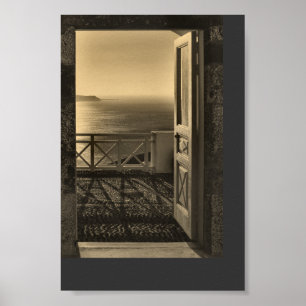 Póster Poster retro de la puerta abierta