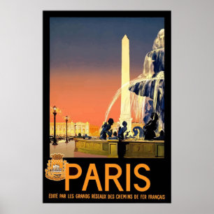 Póster Poster retro de París
