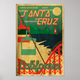 Póster Poster Retro de Santa Cruz