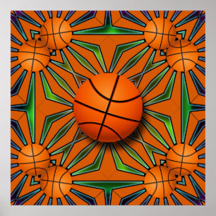 PÓSTER POSTER RETRO DEL BALONCESTO