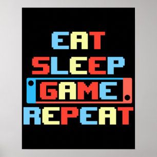 Póster Poster Retro Gamer. Videojuegos divertidos