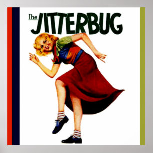 Póster poster retro jitterbug dance