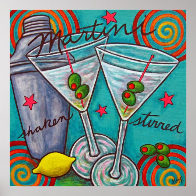 Póster Poster Retro Martini de Lisa Lorenz (Frente)
