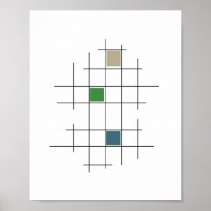 Póster Poster retro moderno de Hatch Mid Century