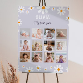 Póster Poster retro morado de margarita