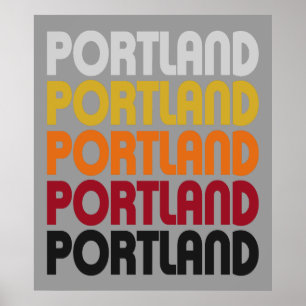 Póster Poster Retro Portland