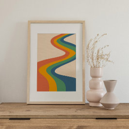 Póster Poster retro psicodélico Groovy colorido