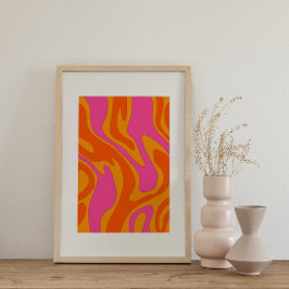 Póster Poster retro psicodélico Groovy colorido