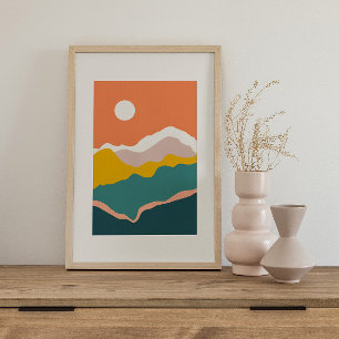 Póster Poster retro psicodélico Groovy colorido