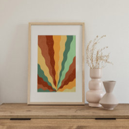 Póster Poster retro psicodélico Groovy colorido