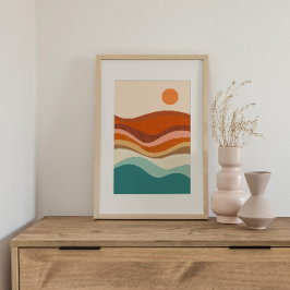 Póster Poster retro psicodélico Groovy colorido