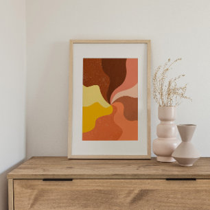 Póster Poster retro psicodélico Groovy colorido