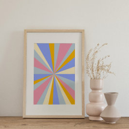 Póster Poster retro psicodélico Groovy colorido