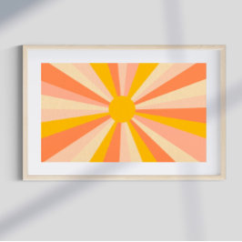 Póster Poster retro psicodélico Groovy colorido