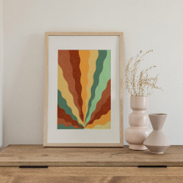 Póster Poster retro psicodélico Groovy colorido