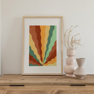 Póster Poster retro psicodélico Groovy colorido