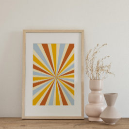 Póster Poster retro psicodélico Groovy colorido