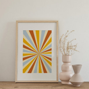 Póster Poster retro psicodélico Groovy colorido