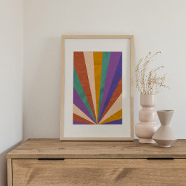 Póster Poster retro psicodélico Groovy colorido