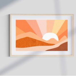 Póster Poster retro psicodélico Groovy colorido