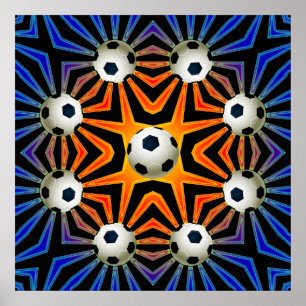 PÓSTER POSTER RETRO SOCCER BALL