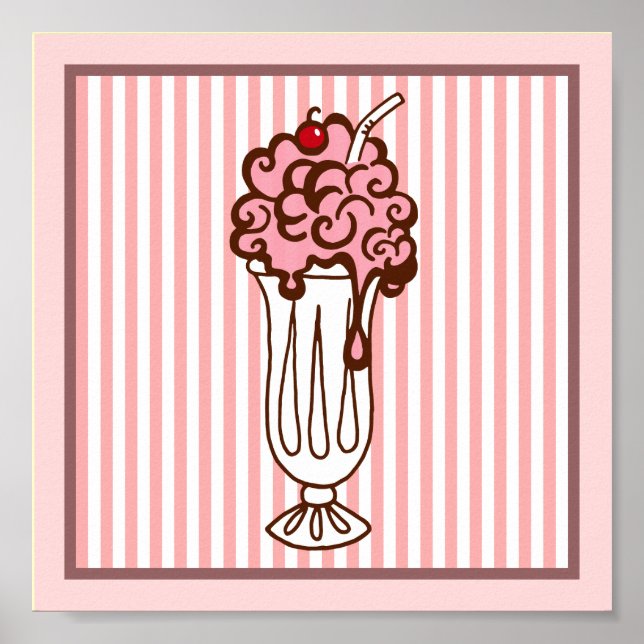 Póster Poster Retro Soda Shop (Frente)