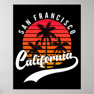 Póster Poster Retro Sunset de San Francisco