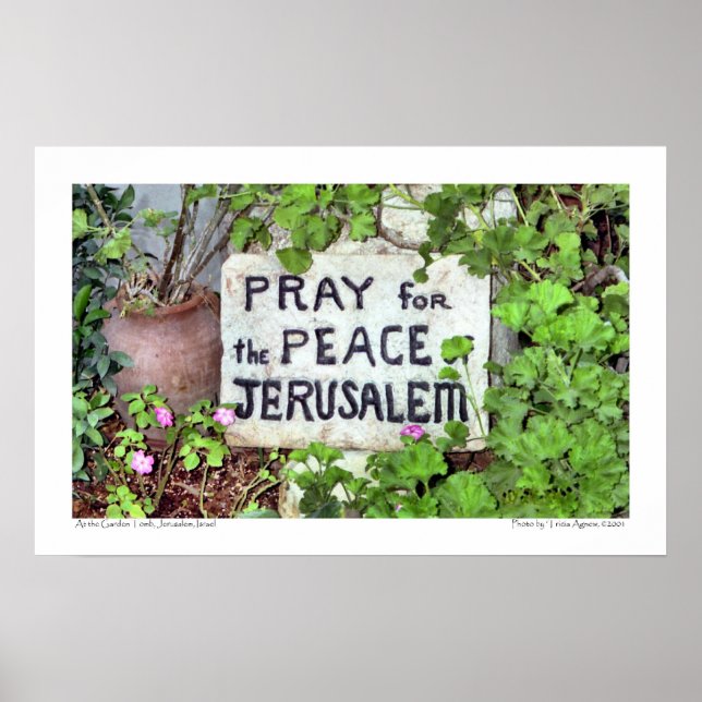 Póster poster "Rezar por la paz de Jerusalén" (Frente)