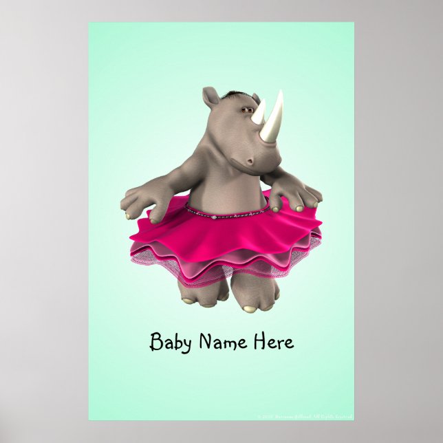 Póster Poster Rhino Green (Frente)