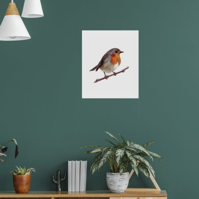 Póster Poster Robin Bird (Erithacus Rubecula) (Salón 1)