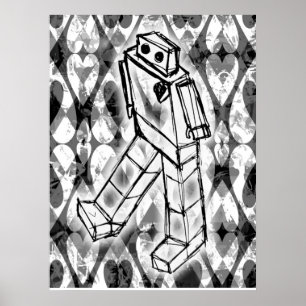 Póster Poster Robot Hearts