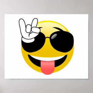 Póster Poster Rock On Emoji