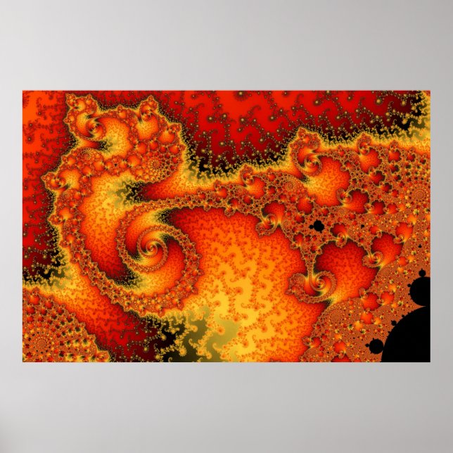 Póster Poster rojo de firepit caliente (Frente)