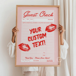 Póster Poster rojo de la oferta personalizada de la compr