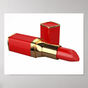 Póster Poster rojo del lápiz labial