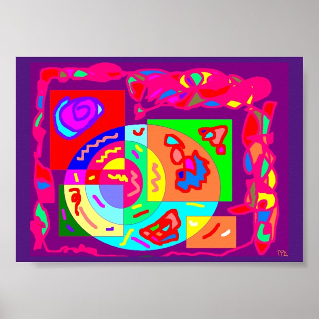 Póster Poster rojo morado como un misterio mágico (Frente)