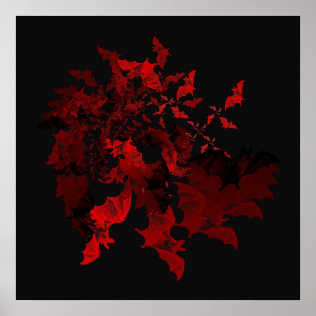 Póster Poster rojo Vampire Bats (Frente)