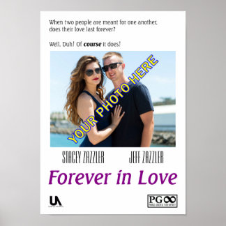 Póster Poster romántico de películas para ser personaliza