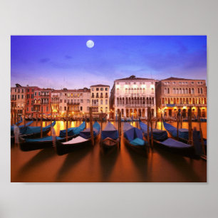 Póster Poster romántico de Venecia QUE SORPRENDE