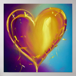 Póster Poster romántico del corazón